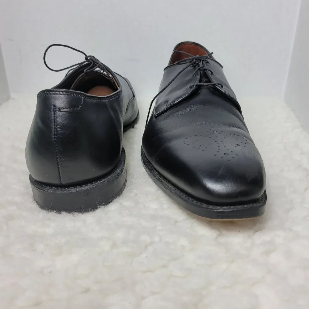 Allen Edmonds Flatiron Men's 15 Shoes Black Leather Brogue Toe Oxford Derby